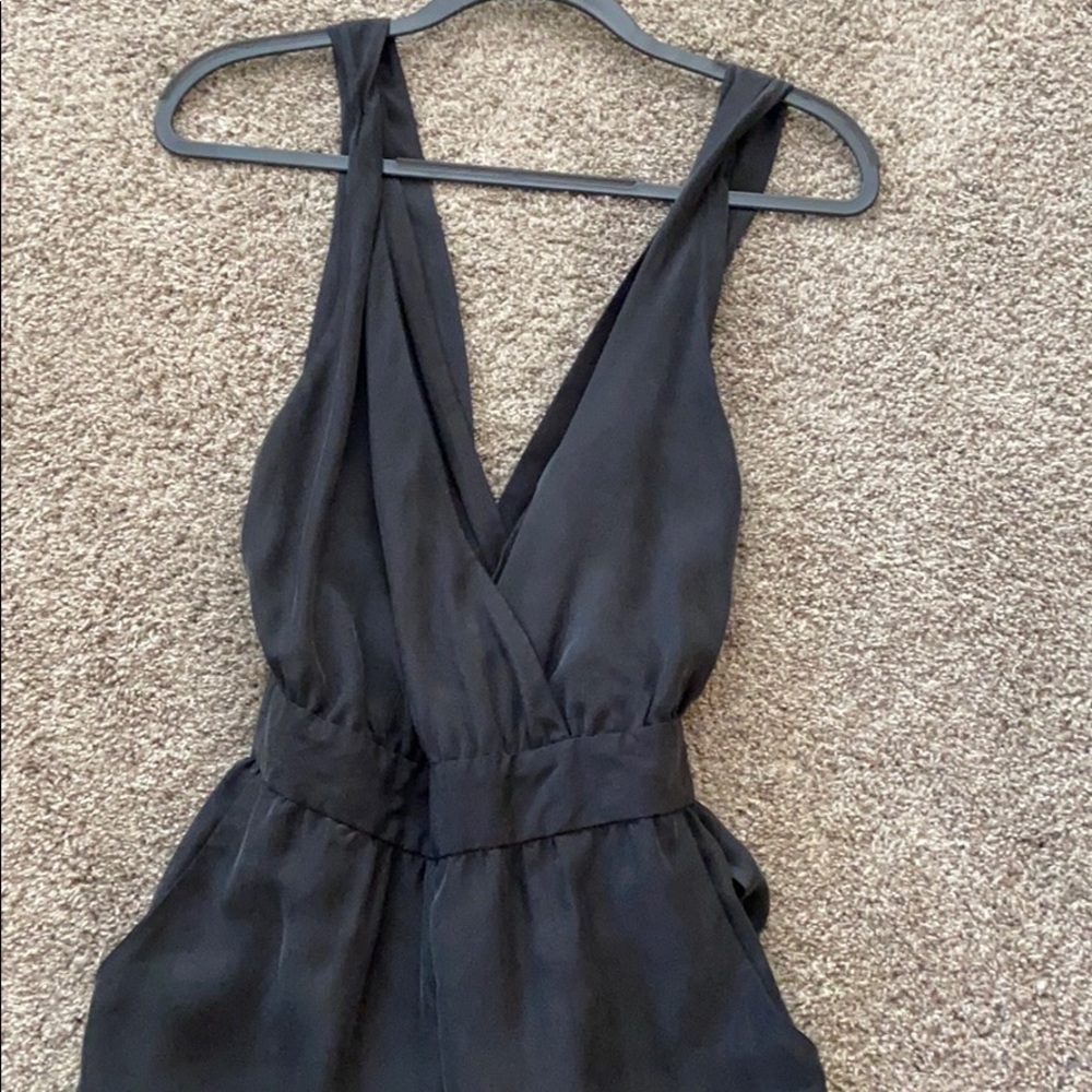 Gorgeous silk black Free People jumpsuit.
